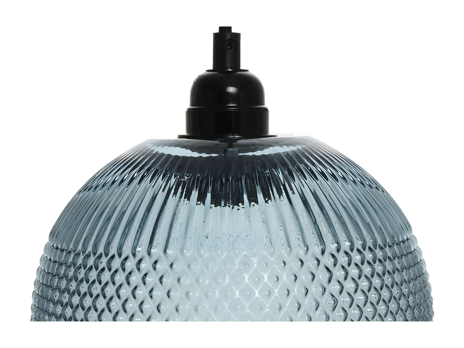 Lampe Suspension en Verre "Proxima" 21cm Bleu