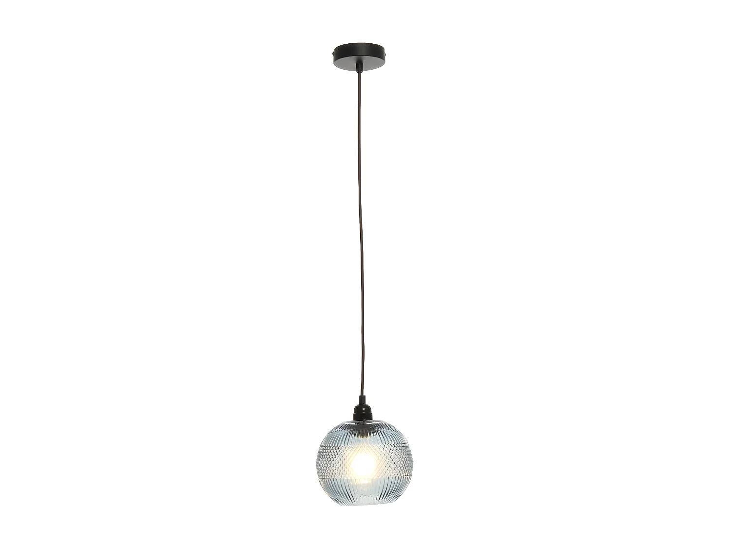 Lampe Suspension en Verre "Proxima" 21cm Bleu