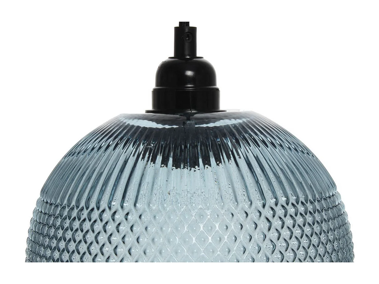 Lampe Suspension en Verre "Proxima" 21cm Bleu