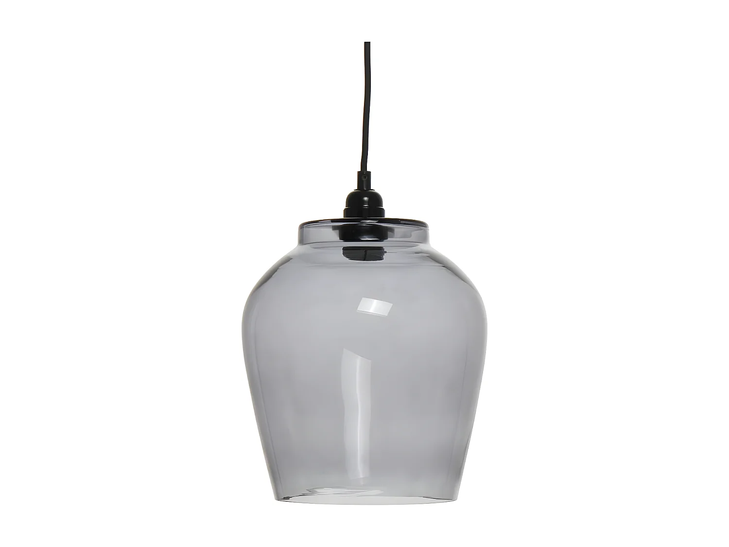 Lampe Suspension en Verre "Sombra" 29cm Gris