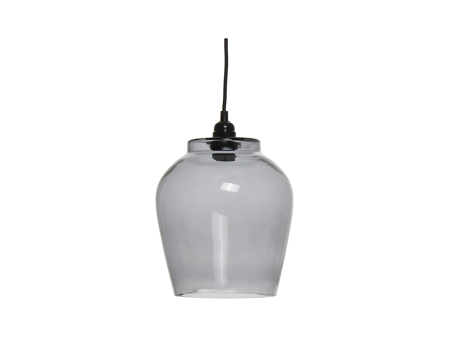 Lampe Suspension en Verre "Sombra" 29cm Gris