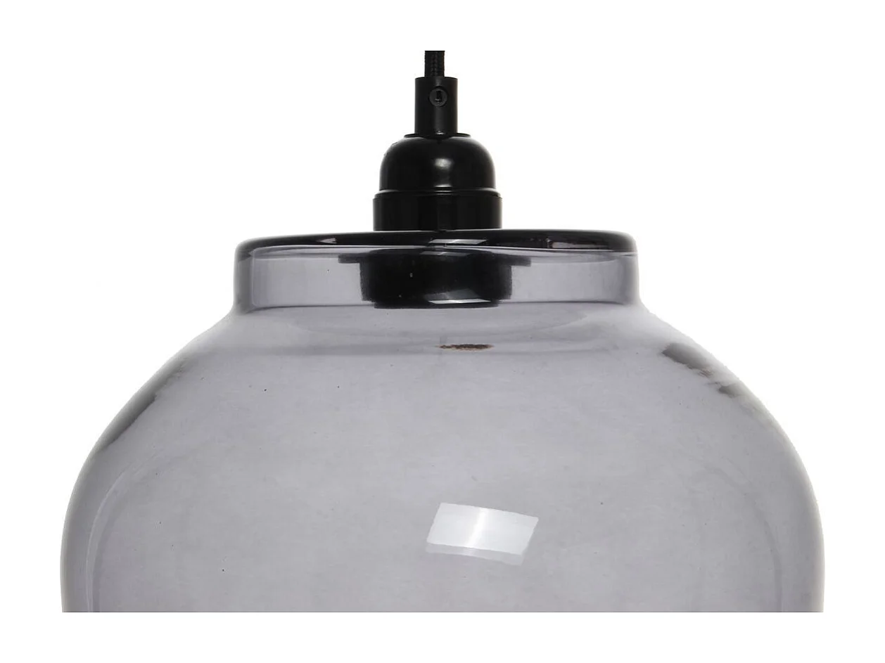 Lampe Suspension en Verre "Sombra" 29cm Gris