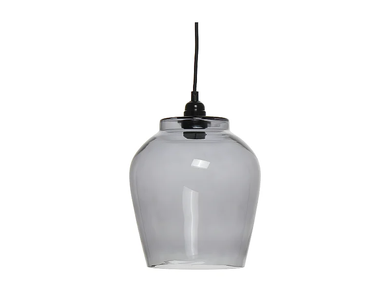 Lampe Suspension en Verre "Sombra" 29cm Gris