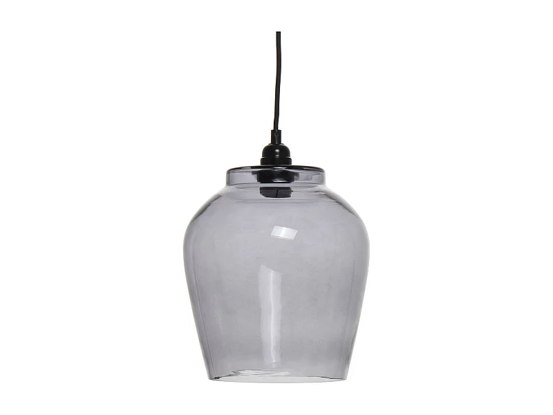 Lampe Suspension en Verre "Sombra" 29cm Gris