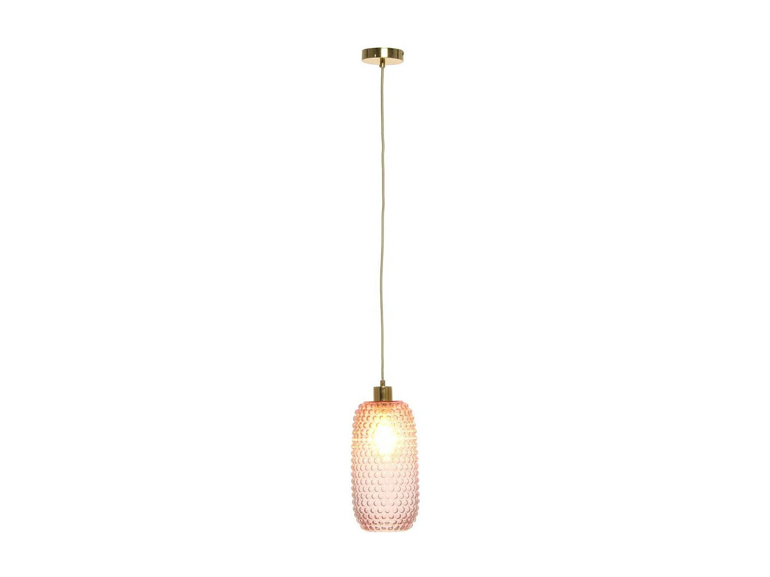 Lampe Suspension en Verre "Irina" 34cm Rose