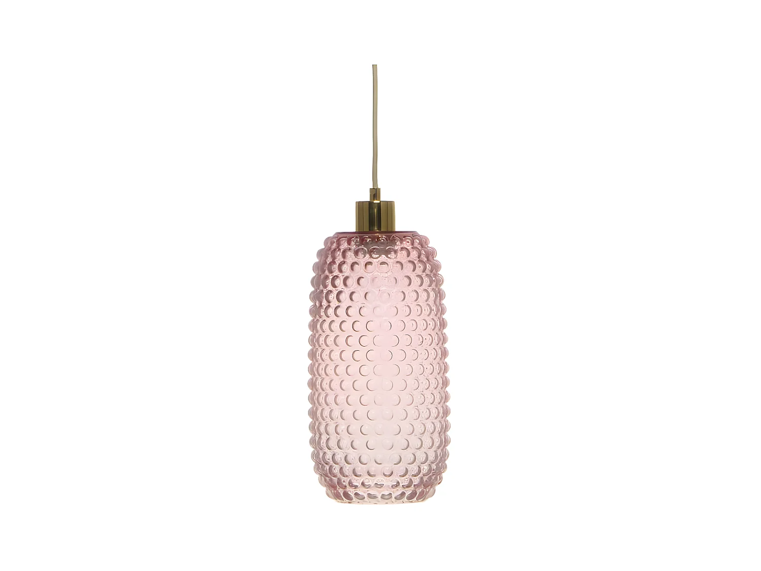 Lampe Suspension en Verre "Irina" 34cm Rose