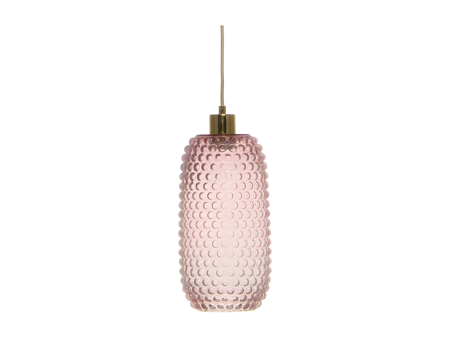 Lampe Suspension en Verre "Irina" 34cm Rose