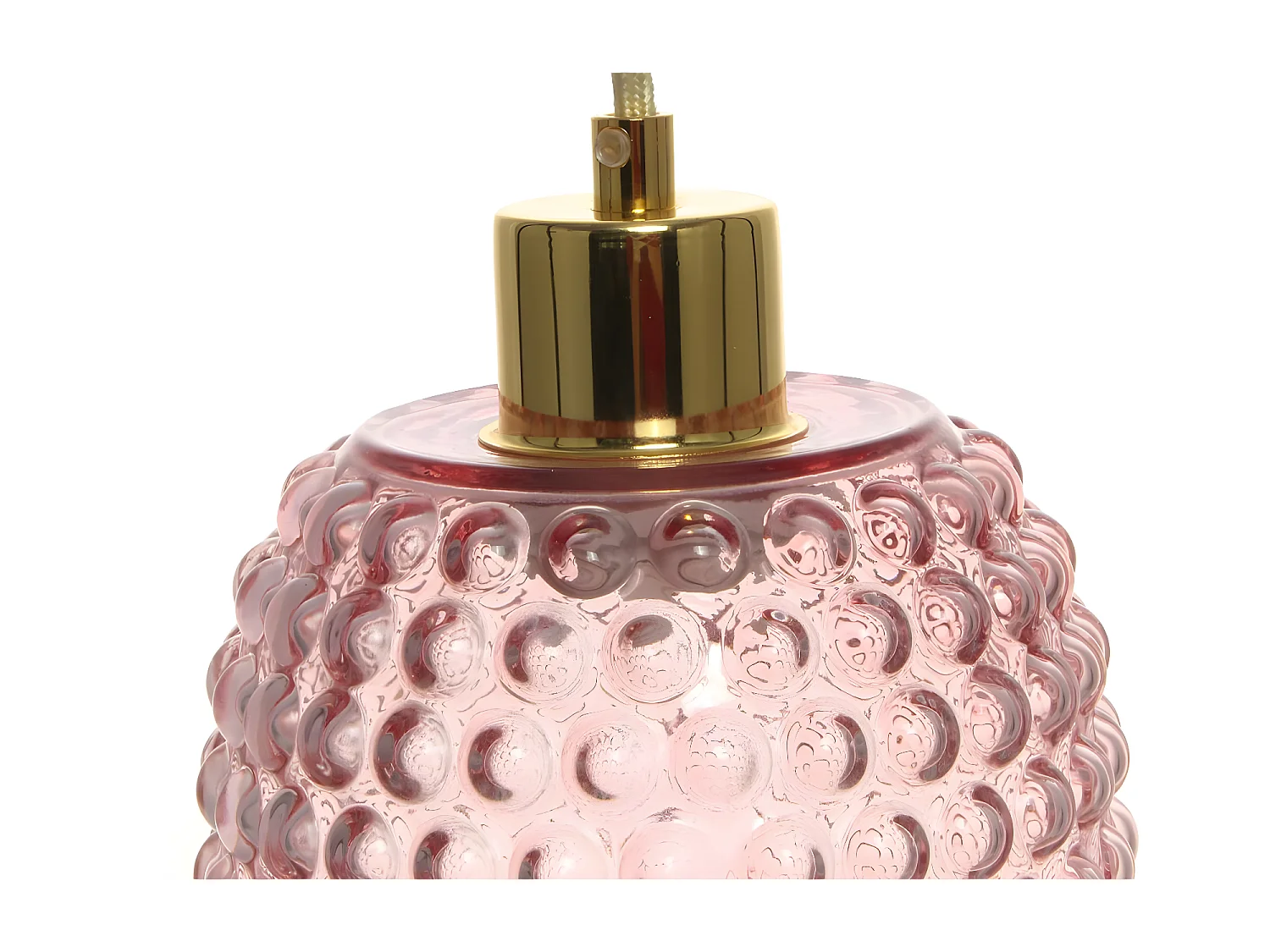 Lampe Suspension en Verre "Irina" 34cm Rose