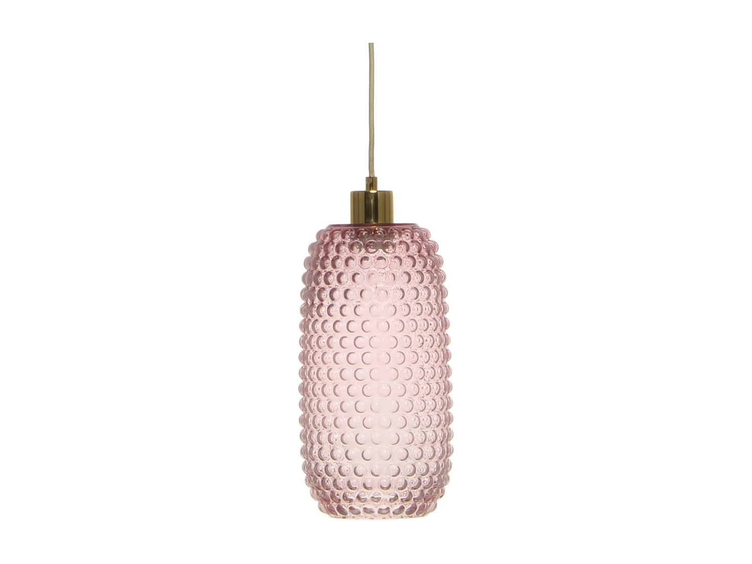 Lampe Suspension en Verre "Irina" 34cm Rose