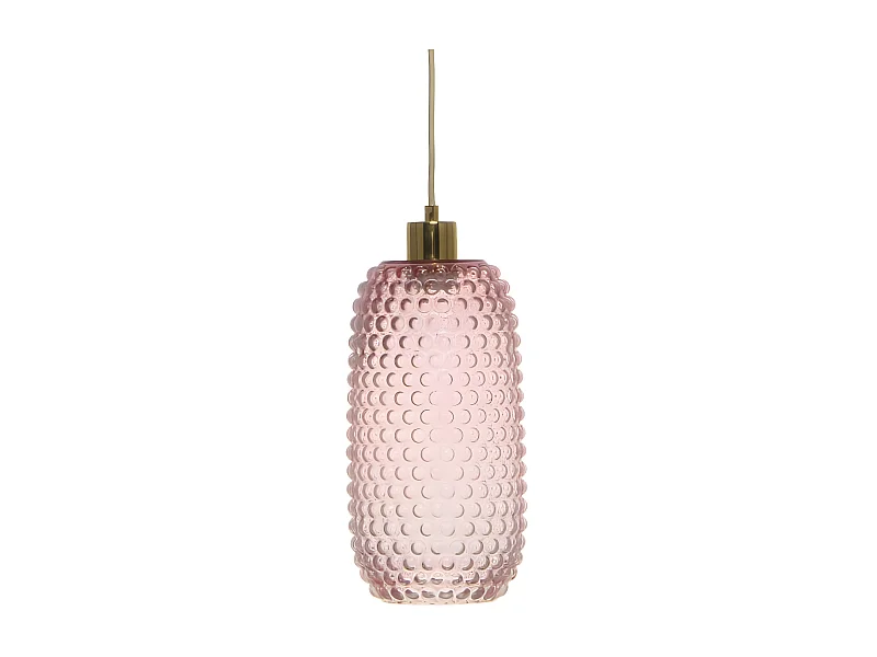 Lampe Suspension en Verre "Irina" 34cm Rose