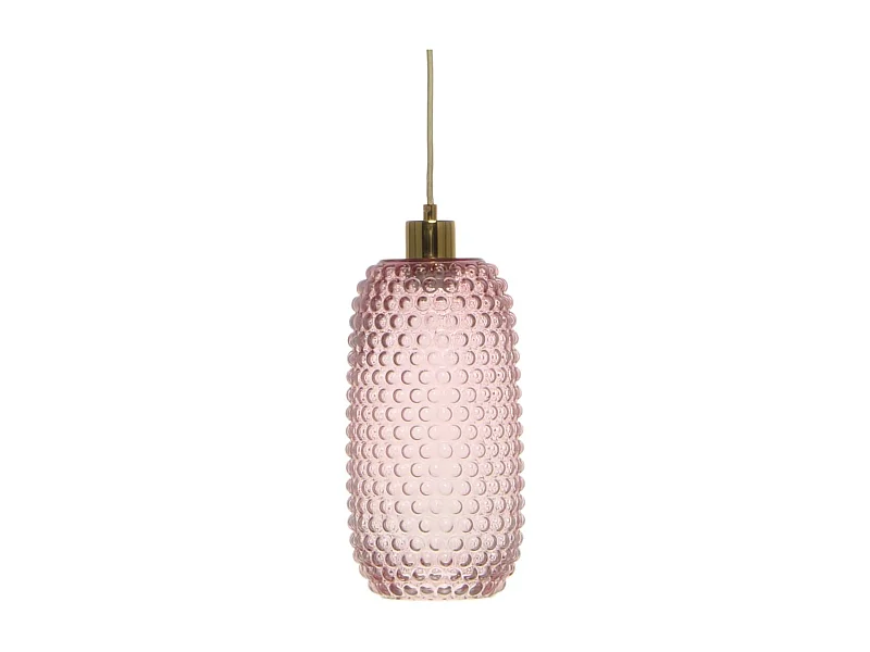 Lampe Suspension en Verre "Irina" 34cm Rose