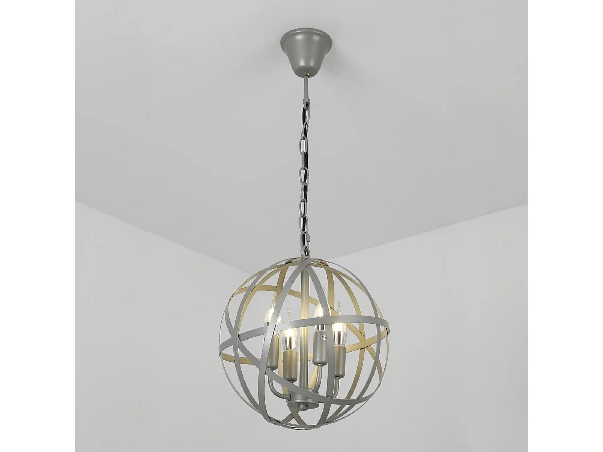 Suspension Jupiter Métal Gris