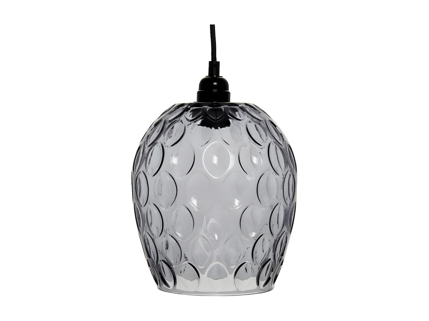 Lampe Suspension Déco "Corona" 27cm Gris