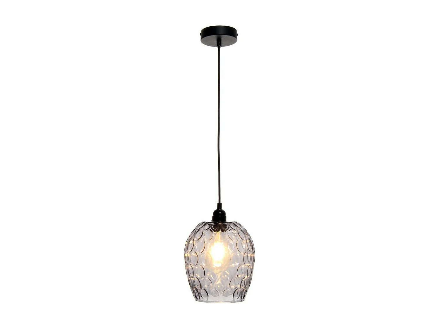 Lampe Suspension Déco "Corona" 27cm Gris