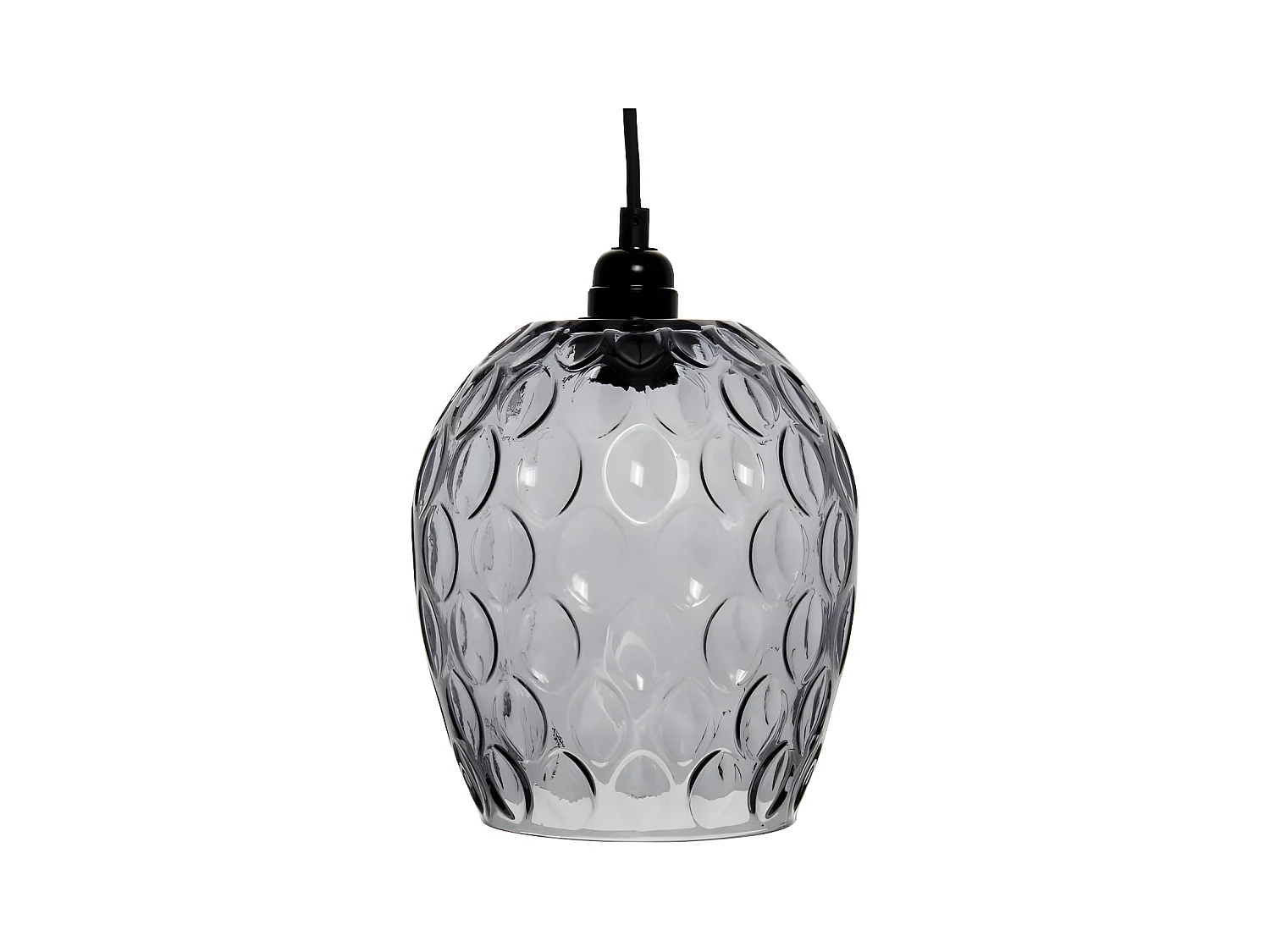Lampe Suspension Déco "Corona" 27cm Gris