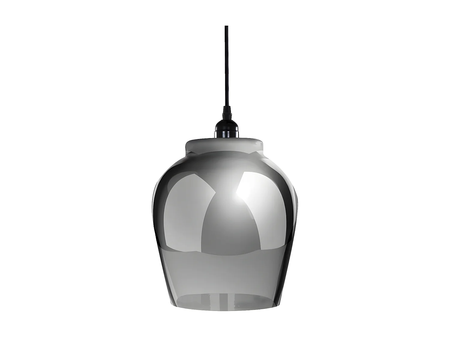 Lampe Suspension en Verre "Sombra" 29cm Noir