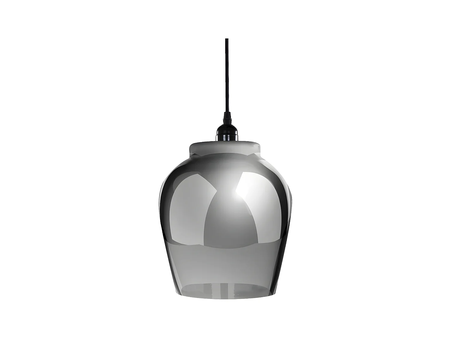 Lampe Suspension en Verre "Sombra" 29cm Noir