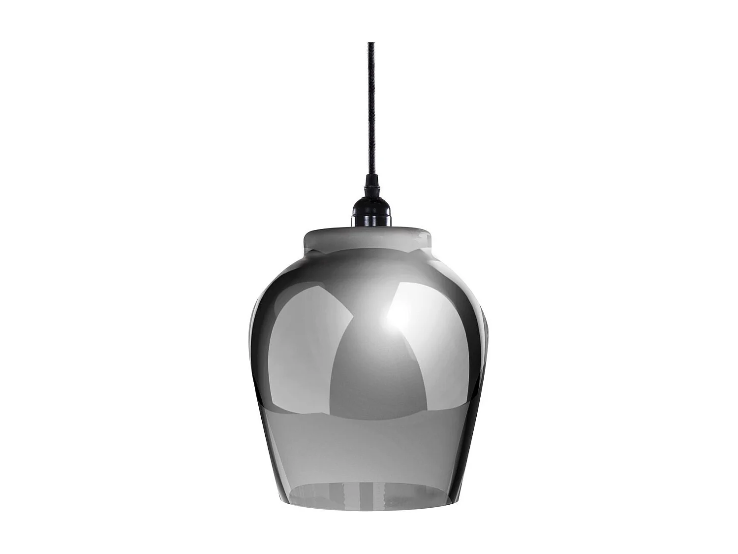 Lampe Suspension en Verre "Sombra" 29cm Noir