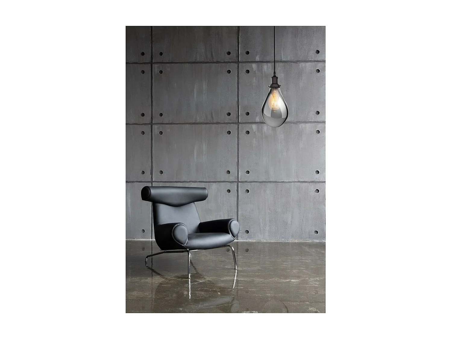 Lampe Suspension Design "Sancho" 25cm Gris