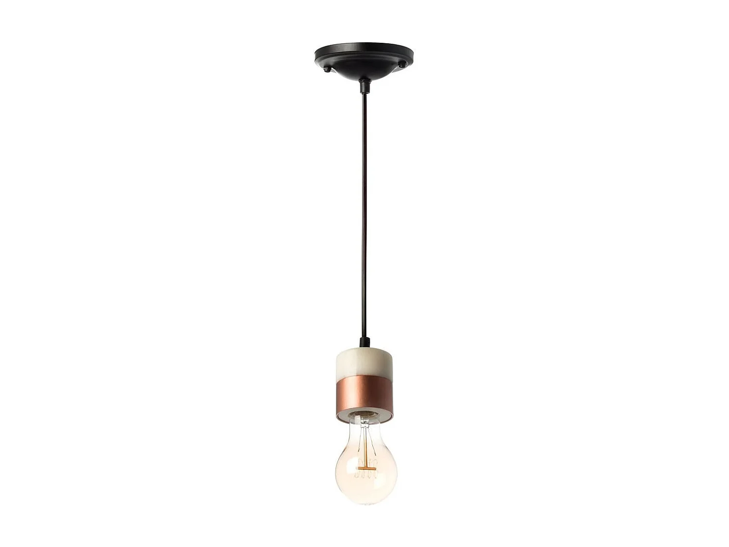 Lampe Suspension en Marbre "Musica III" 7cm Cuivre