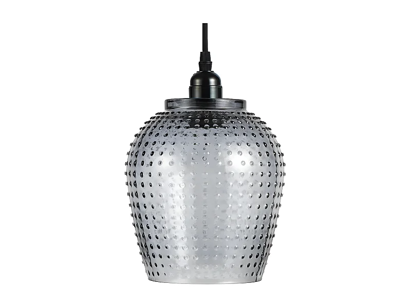 Lampe Suspension en Verre "Riva" 27cm Gris