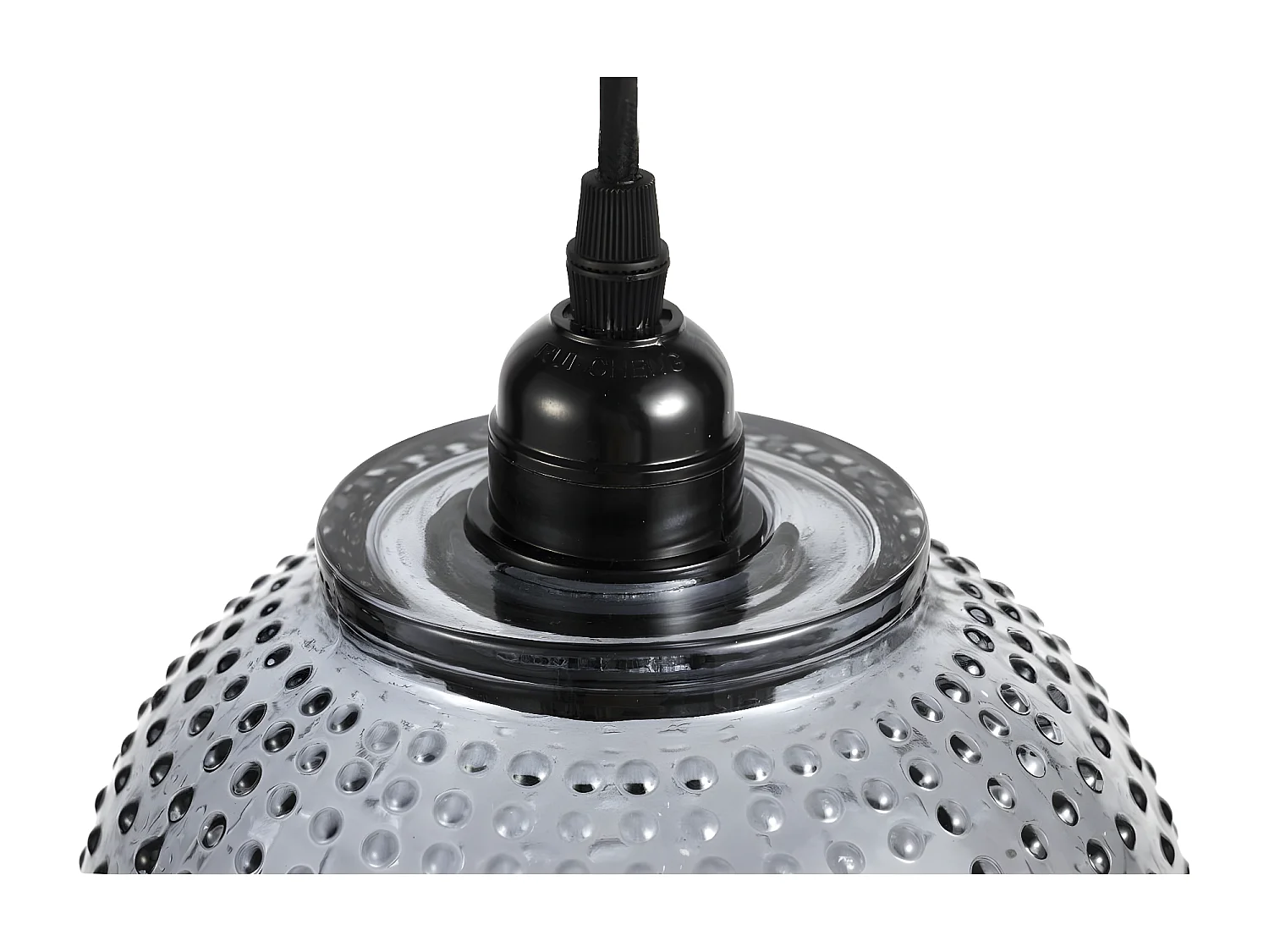 Lampe Suspension en Verre "Riva" 27cm Gris