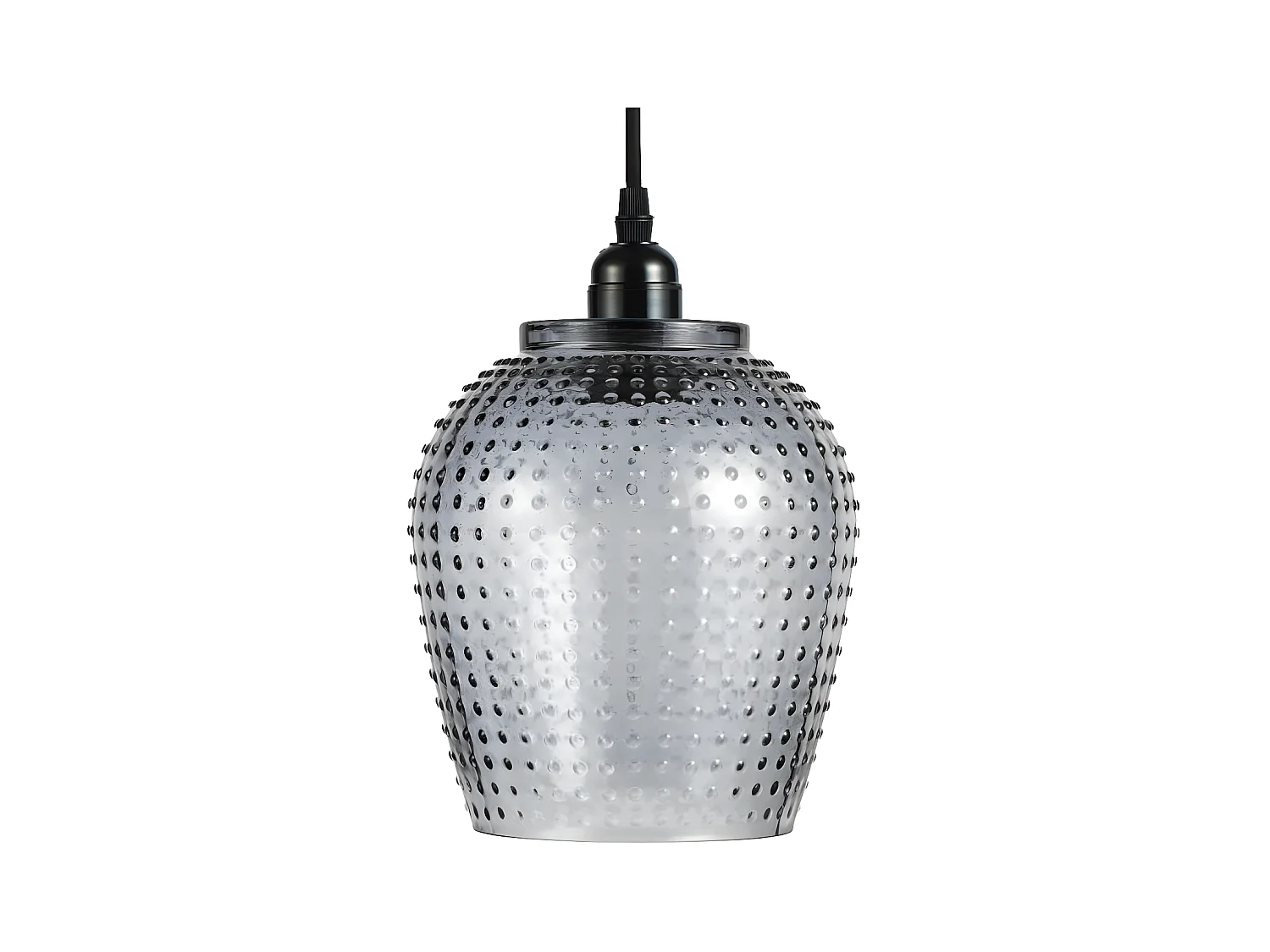 Lampe Suspension en Verre "Riva" 27cm Gris