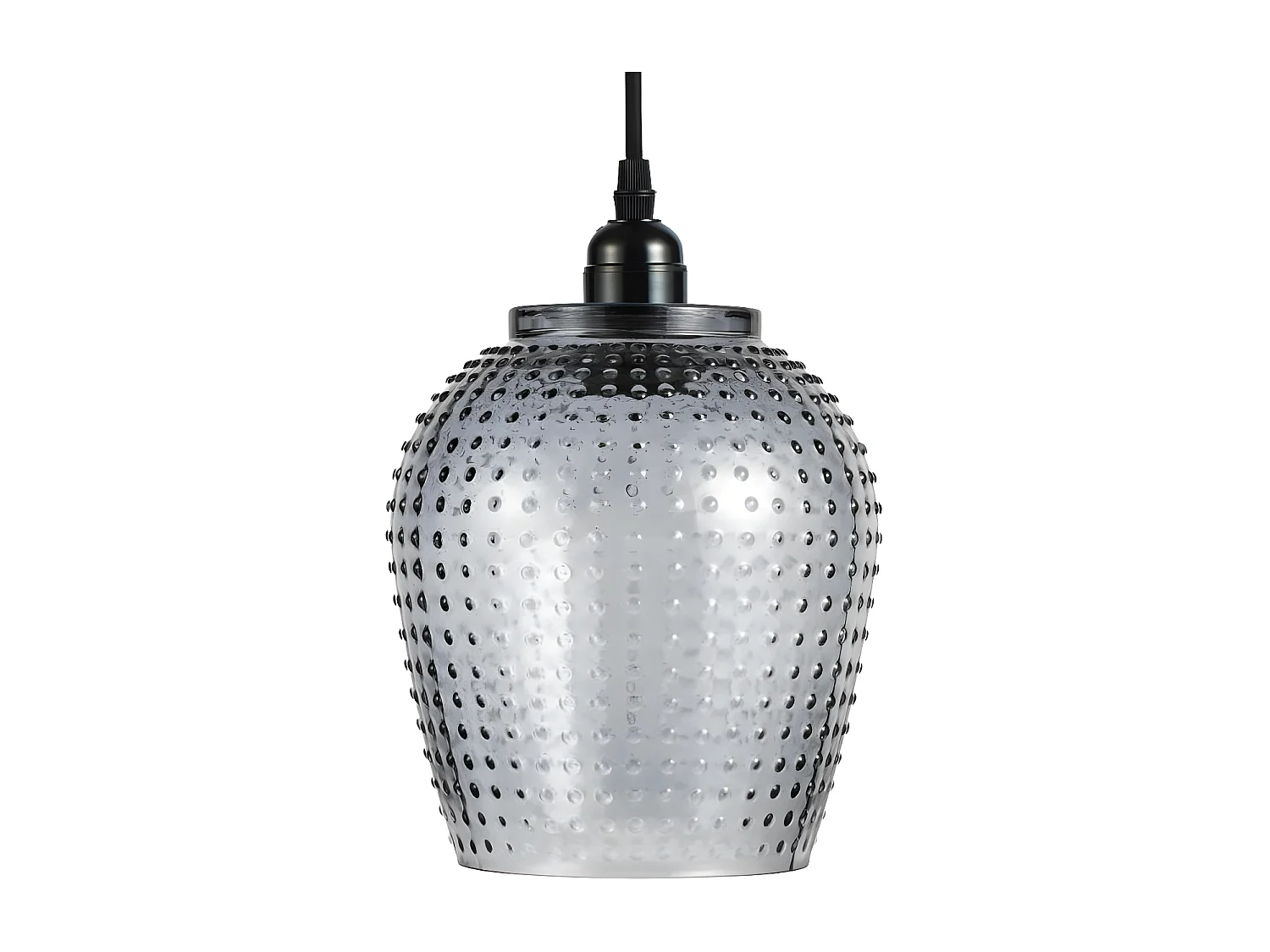 Lampe Suspension en Verre "Riva" 27cm Gris