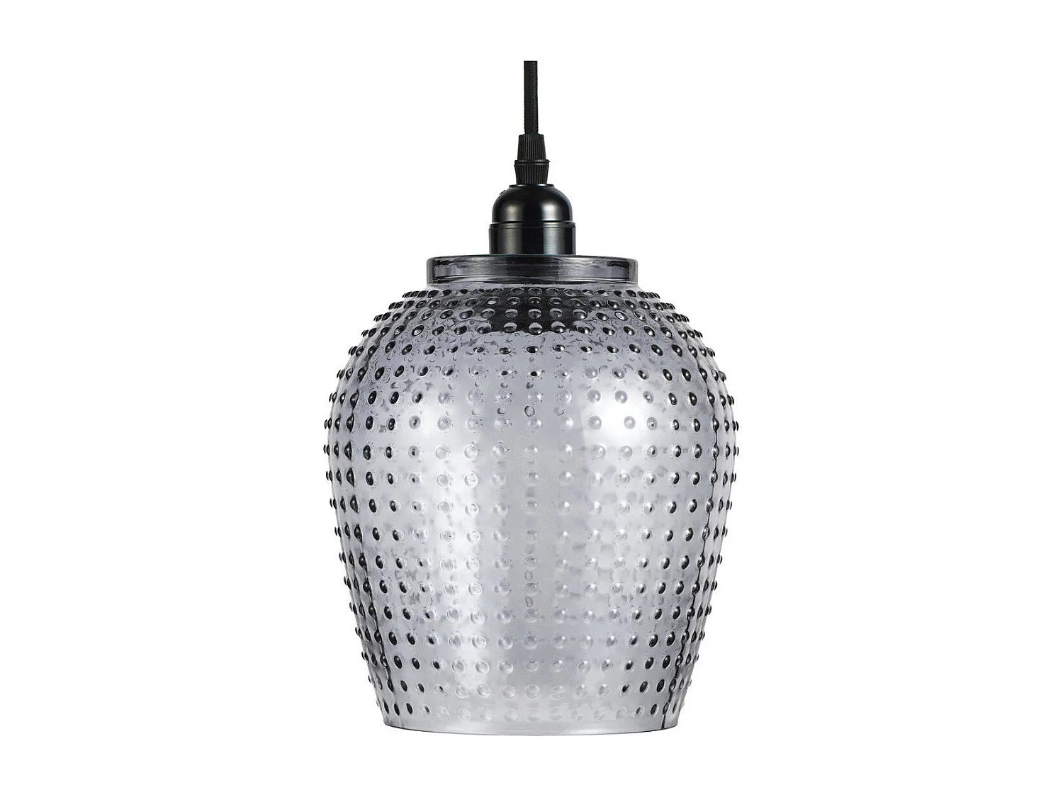Lampe Suspension en Verre "Riva" 27cm Gris
