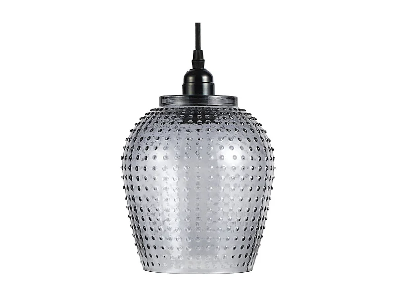 Lampe Suspension en Verre "Riva" 27cm Gris