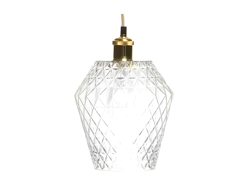 Lampe Suspension Déco "Lumi" 27cm Transparent