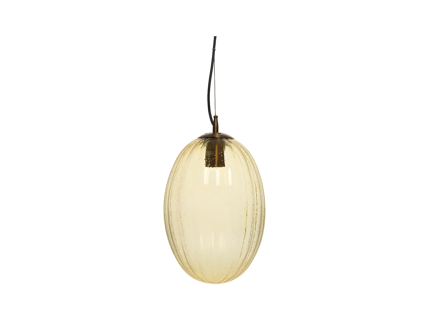 Lampe Suspension en Verre "Virgina" 36cm Ambre