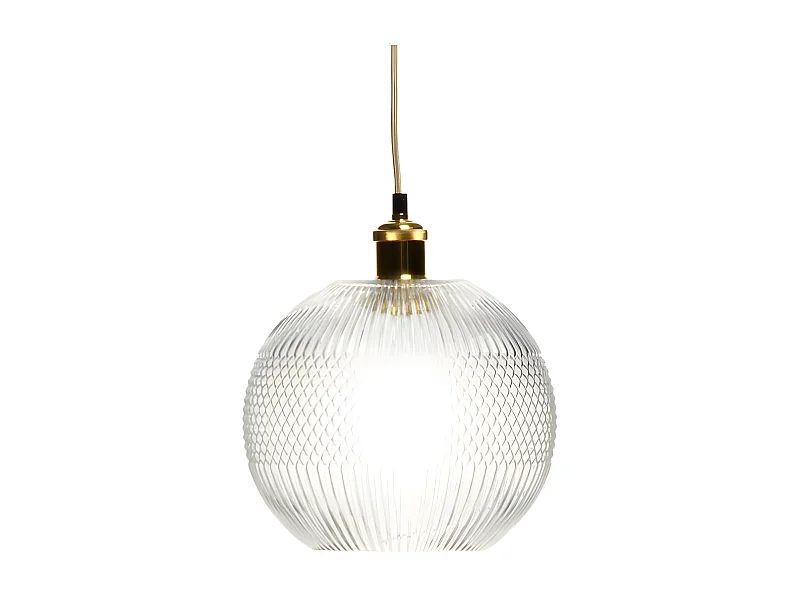 Lampe Suspension en Verre "Neptun" 26cm Transparent