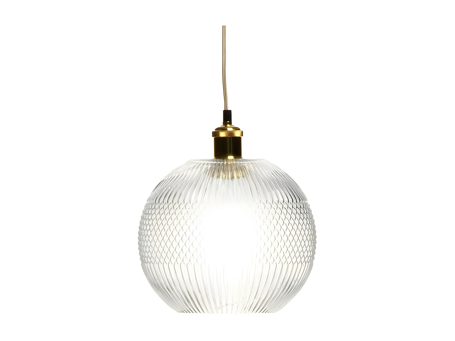 Lampe Suspension en Verre "Neptun" 26cm Transparent