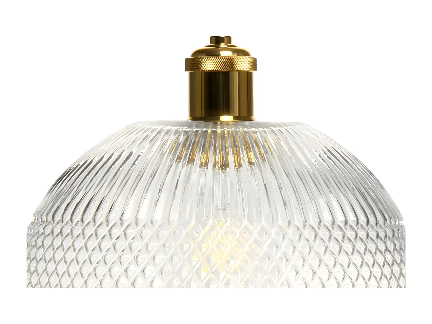 Lampe Suspension en Verre "Neptun" 26cm Transparent