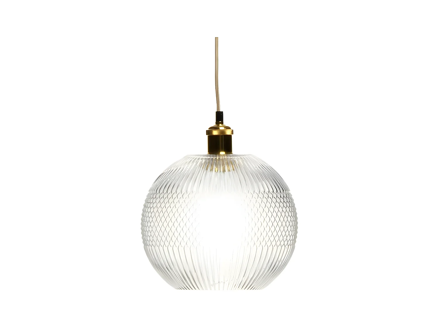Lampe Suspension en Verre "Neptun" 26cm Transparent