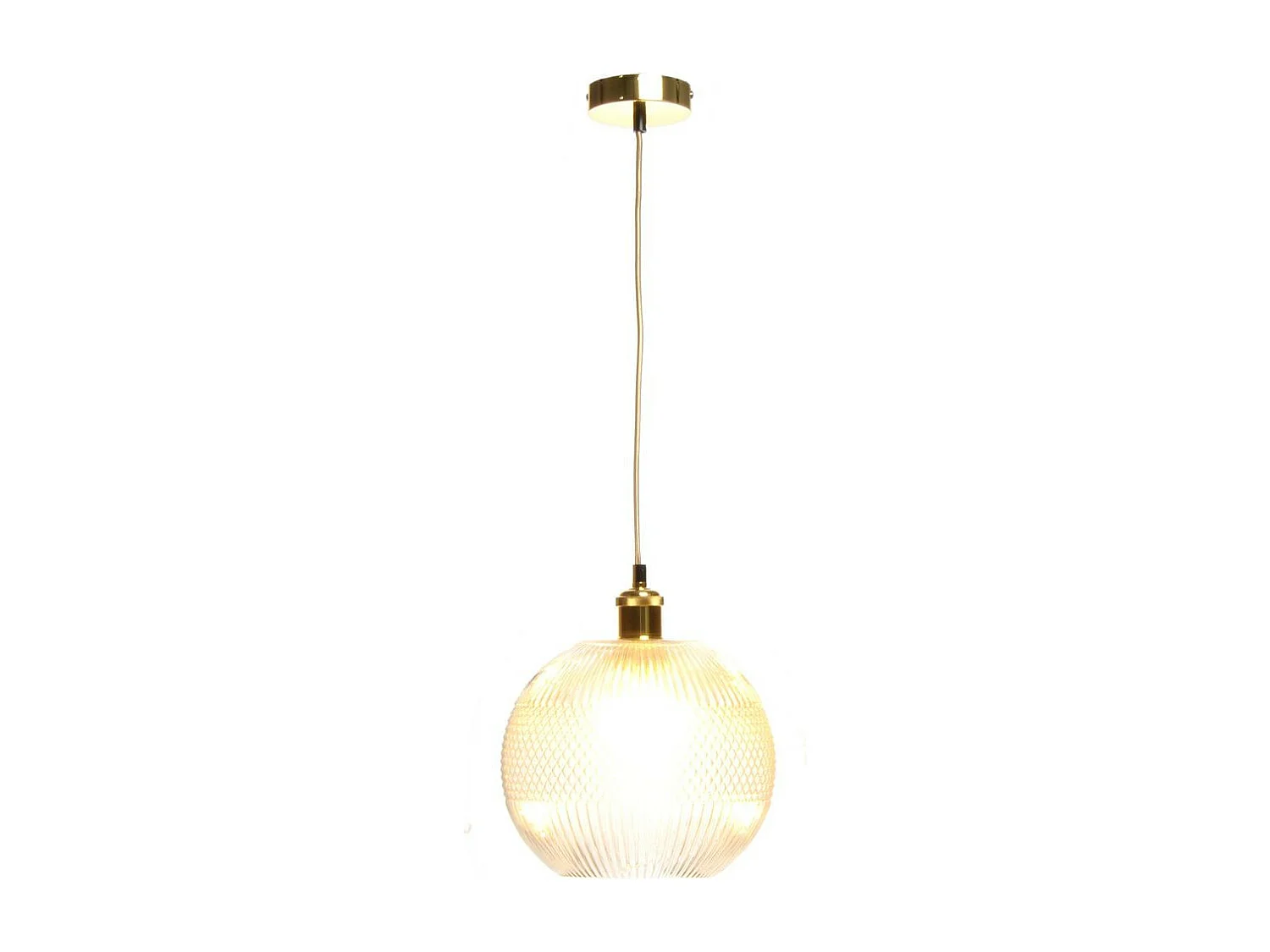 Lampe Suspension en Verre "Neptun" 26cm Transparent