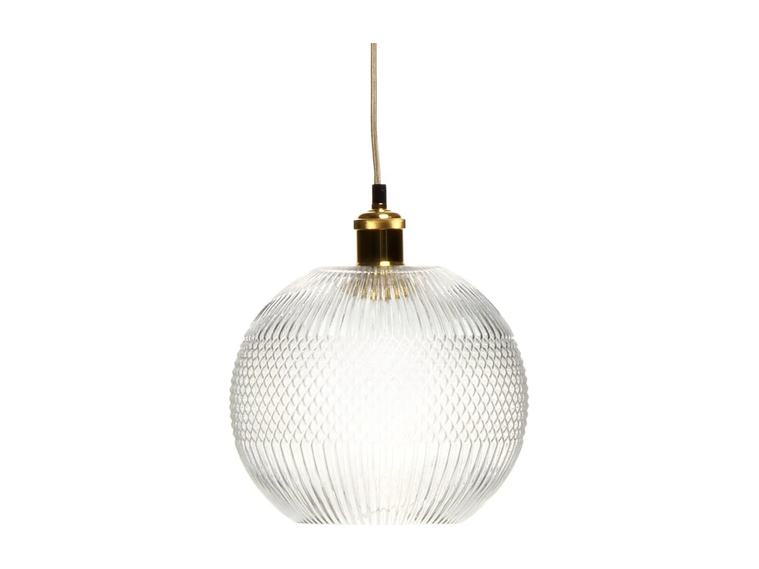 Lampe Suspension en Verre "Neptun" 26cm Transparent