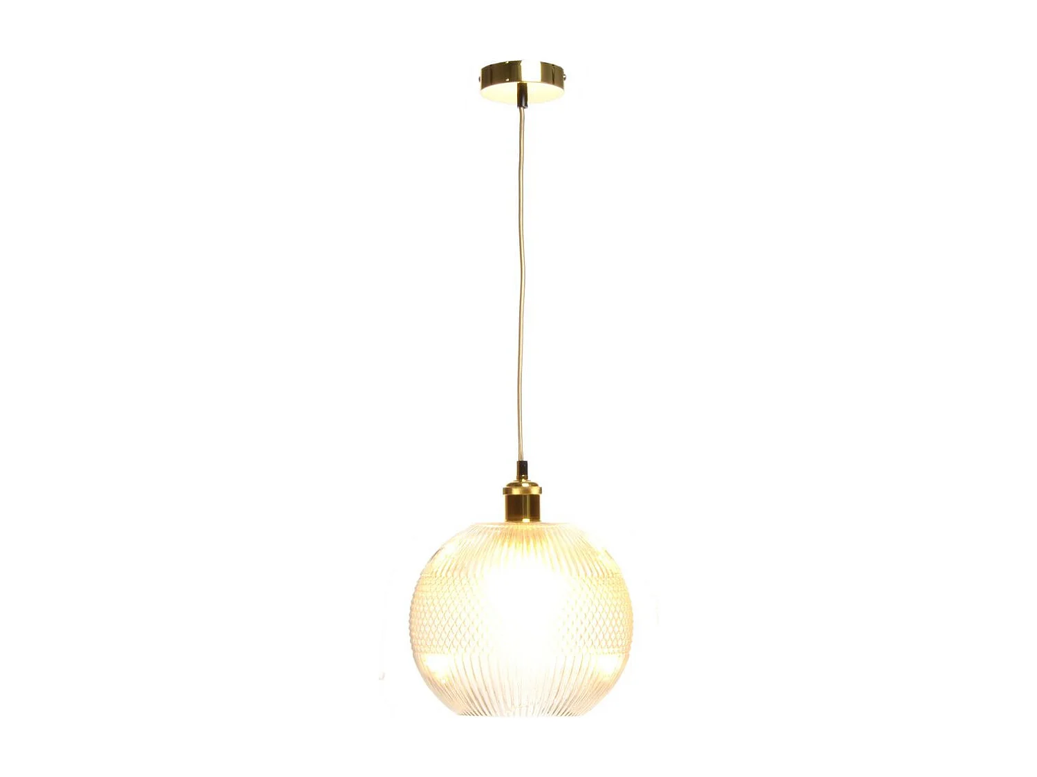 Lampe Suspension en Verre "Neptun" 26cm Transparent