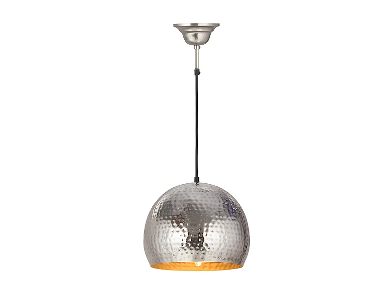 Lampe Suspension Design "Factory Style" 27cm Argent
