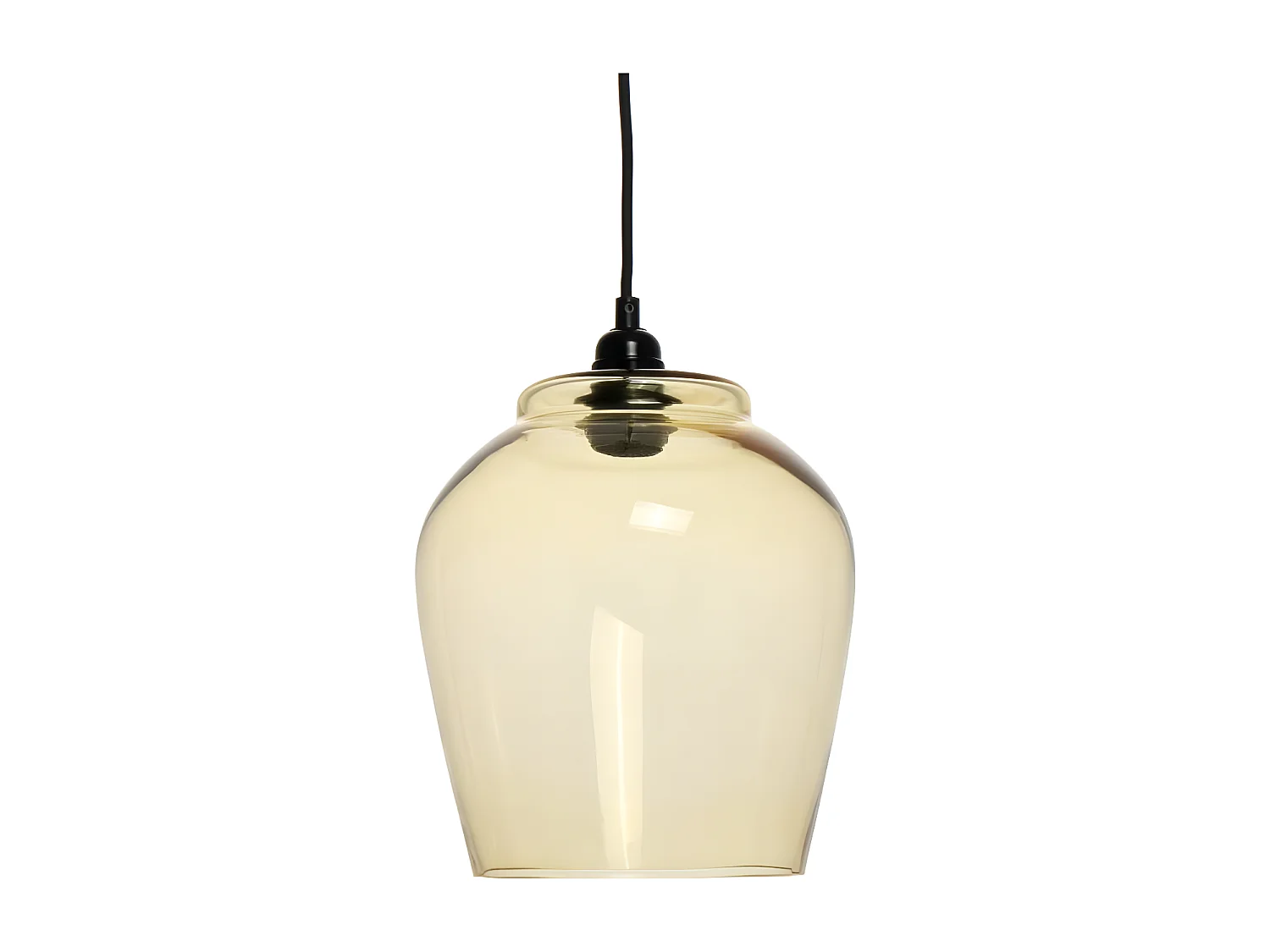 Lampe Suspension en Verre "Sombra" 29cm Orange