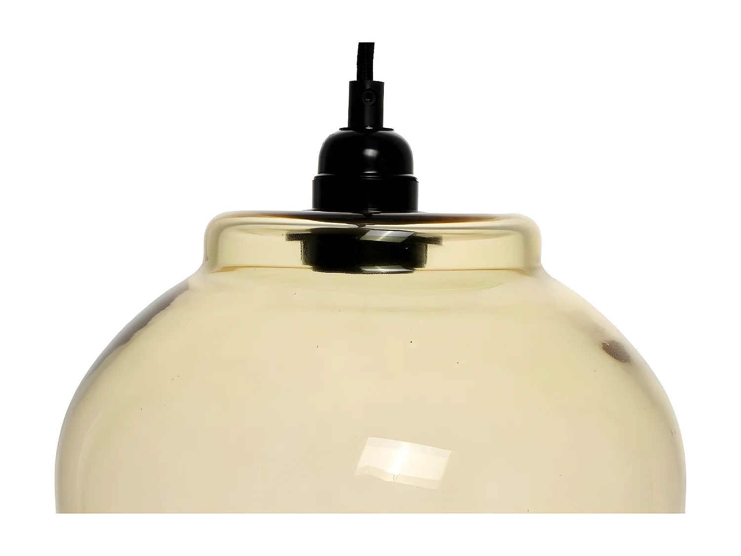 Lampe Suspension en Verre "Sombra" 29cm Orange