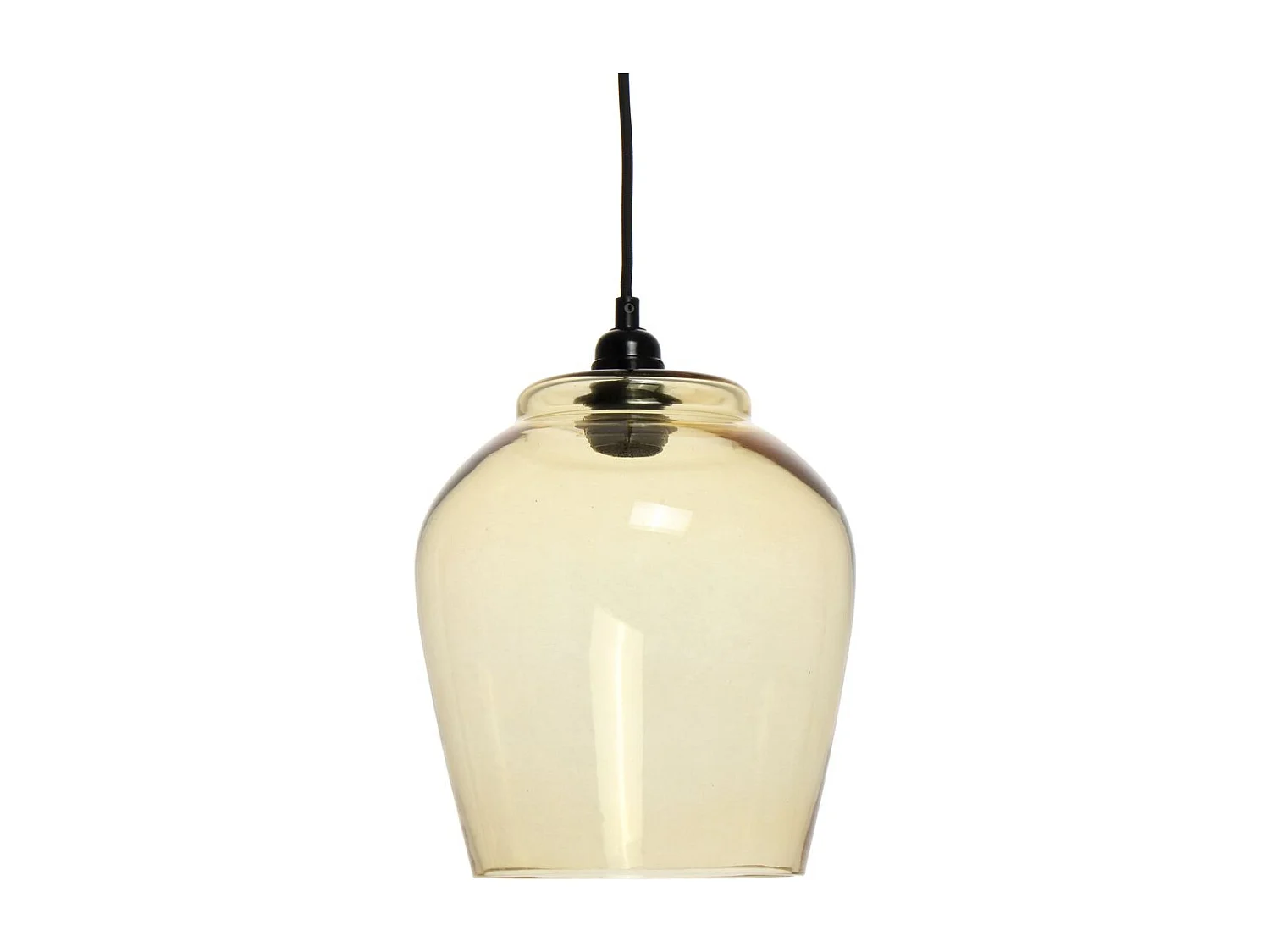 Lampe Suspension en Verre "Sombra" 29cm Orange