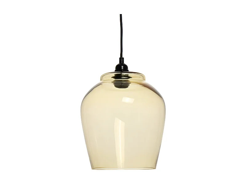 Lampe Suspension en Verre "Sombra" 29cm Orange