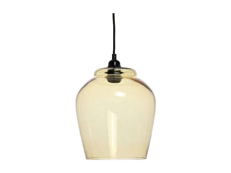 Lampe Suspension en Verre "Sombra" 29cm Orange