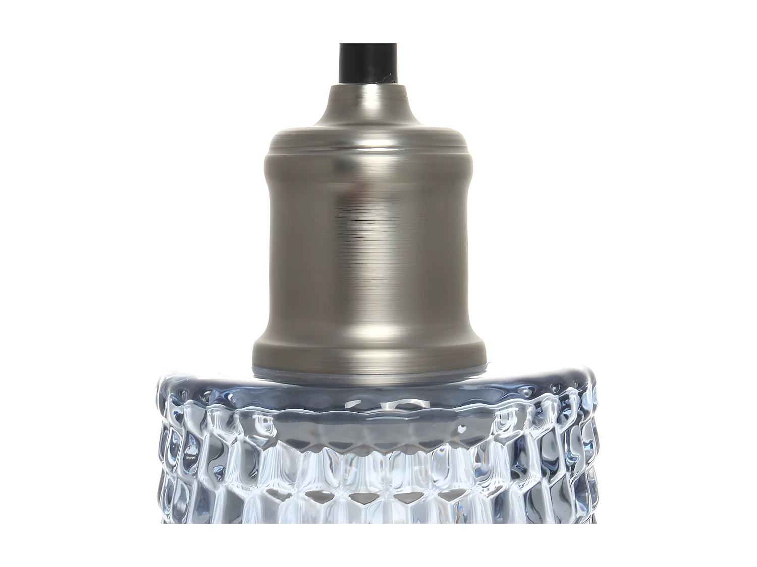 Lampe Suspension en Verre "Mona" 27cm Bleu