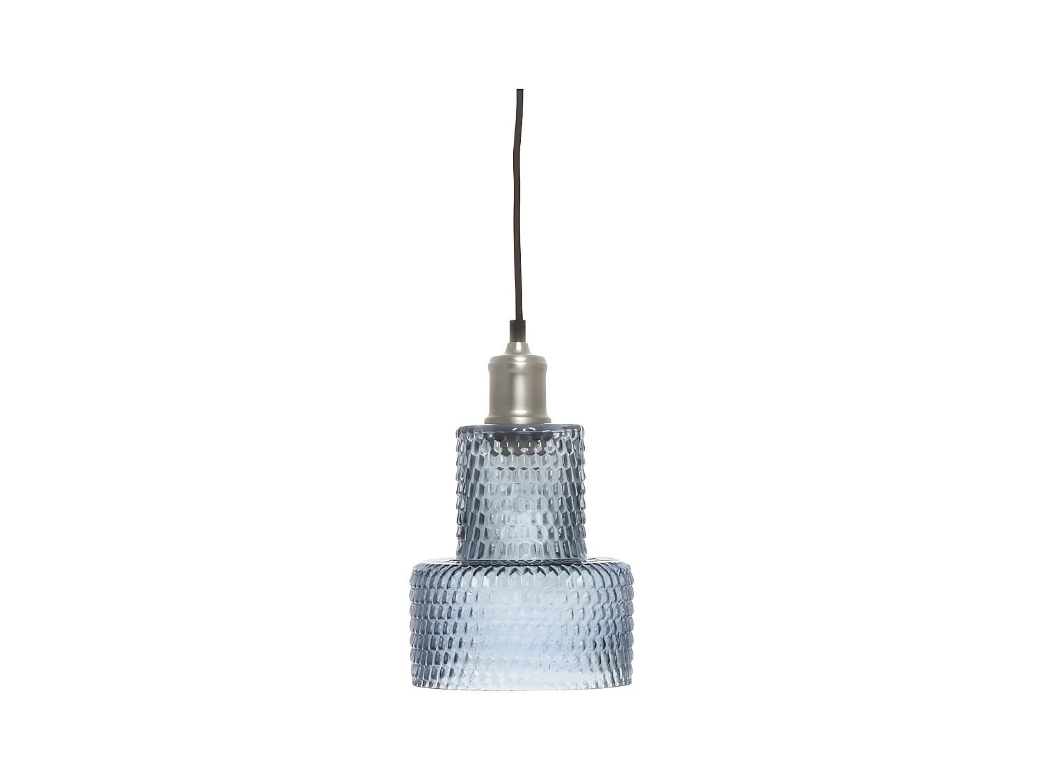 Lampe Suspension en Verre "Mona" 27cm Bleu