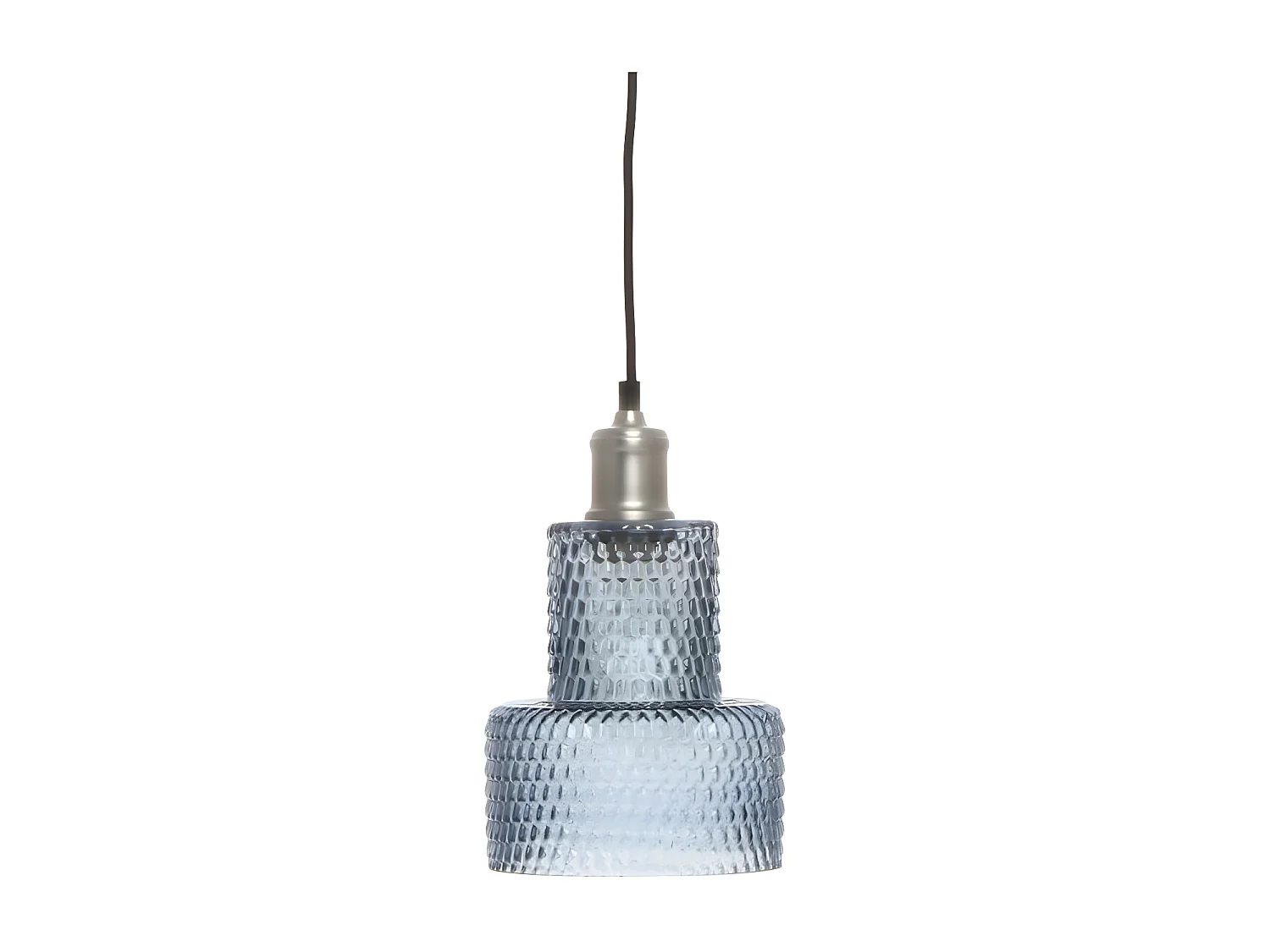Lampe Suspension en Verre "Mona" 27cm Bleu