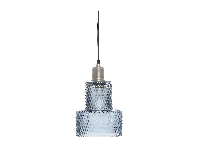 Lampe Suspension en Verre "Mona" 27cm Bleu