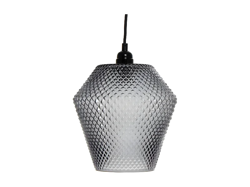 Lampe Suspension en Verre "Nomi" 27cm Gris